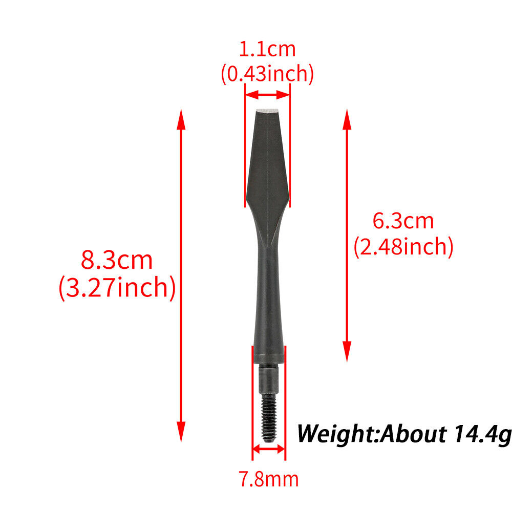 3pcs Broadheads Traditional Arrowhead Screw Tip Point Arrows Crossbow Archery Hunting